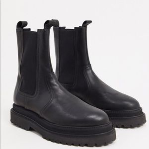 ASOS Lug Sole Leather Boots
